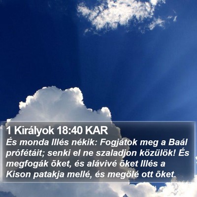 1 Királyok 18:40 KAR Bible Verse Image