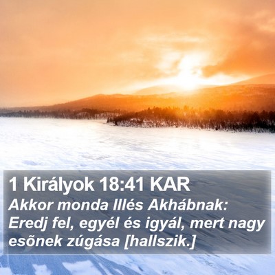 1 Királyok 18:41 KAR Bible Verse Image