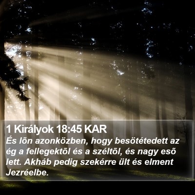 1 Királyok 18:45 KAR Bible Verse Image
