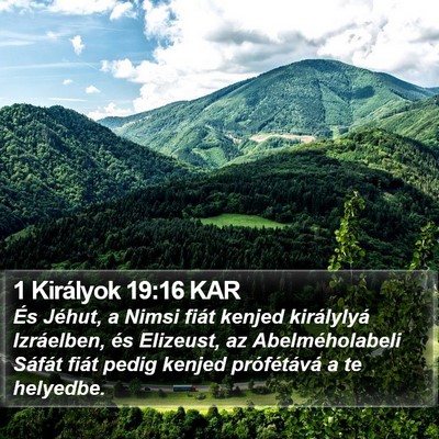 1 Királyok 19:16 KAR Bible Verse Image
