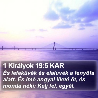 1 Királyok 19:5 KAR Bible Verse Image