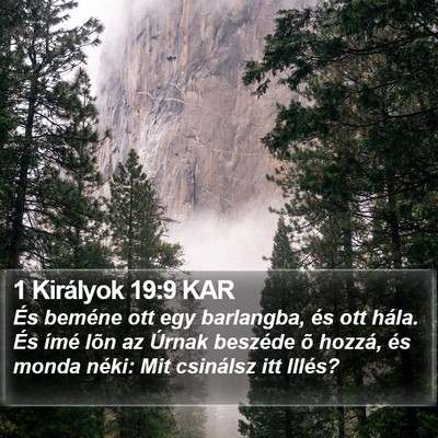1 Királyok 19:9 KAR Bible Verse Image