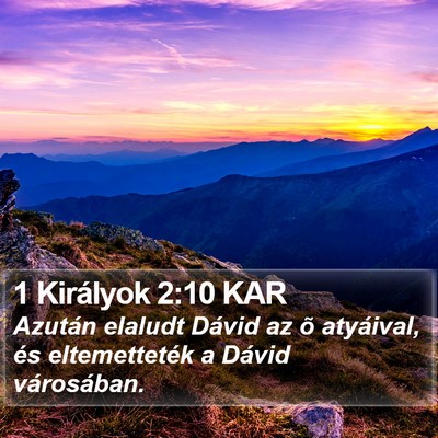 1 Királyok 2:10 KAR Bible Verse Image
