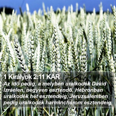 1 Királyok 2:11 KAR Bible Verse Image