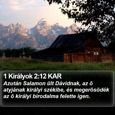 1 Királyok 2:12 KAR Bible Verse Image