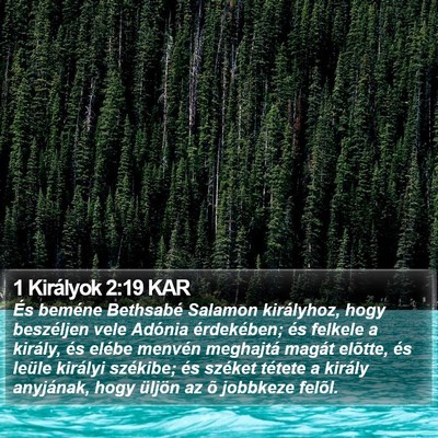 1 Királyok 2:19 KAR Bible Verse Image