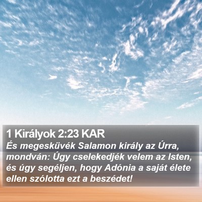 1 Királyok 2:23 KAR Bible Verse Image