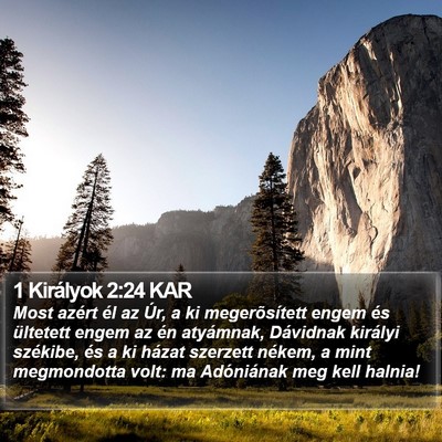 1 Királyok 2:24 KAR Bible Verse Image