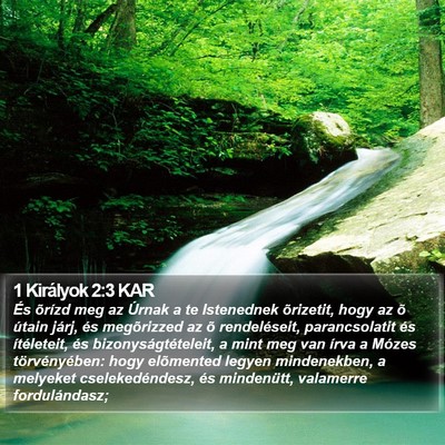 1 Királyok 2:3 KAR Bible Verse Image