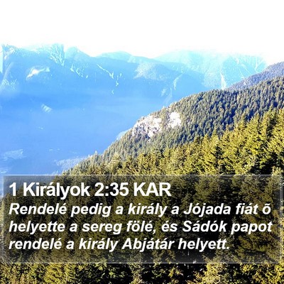 1 Királyok 2:35 KAR Bible Verse Image