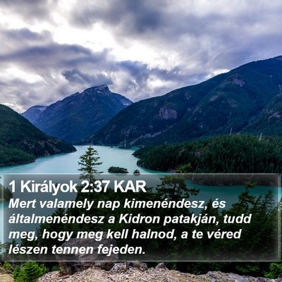 1 Királyok 2:37 KAR Bible Verse Image
