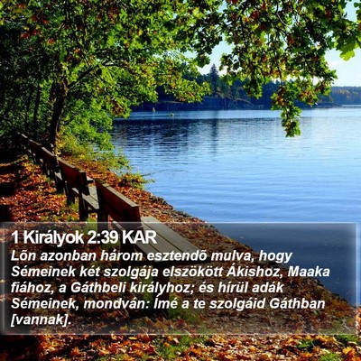 1 Királyok 2:39 KAR Bible Verse Image