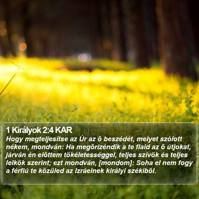 1 Királyok 2:4 KAR Bible Verse Image