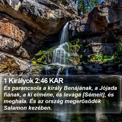 1 Királyok 2:46 KAR Bible Verse Image