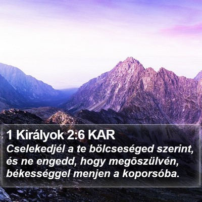 1 Királyok 2:6 KAR Bible Verse Image