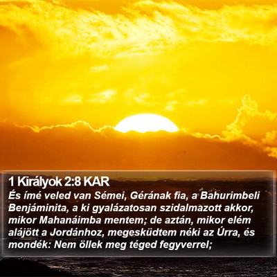 1 Királyok 2:8 KAR Bible Verse Image