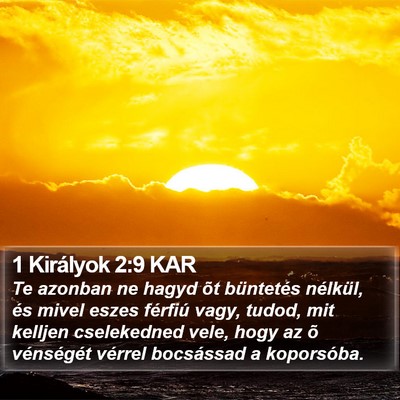 1 Királyok 2:9 KAR Bible Verse Image