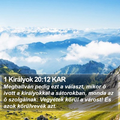 1 Királyok 20:12 KAR Bible Verse Image