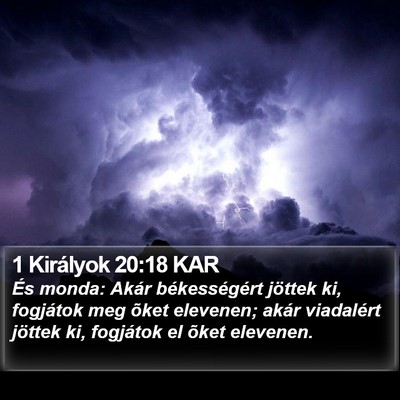 1 Királyok 20:18 KAR Bible Verse Image