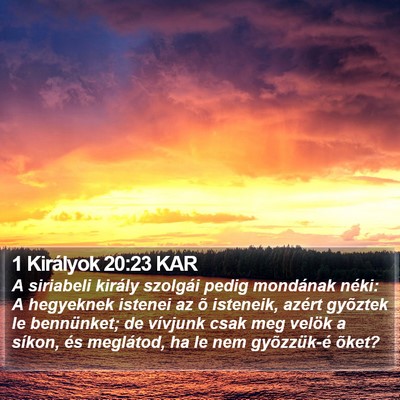 1 Királyok 20:23 KAR Bible Verse Image