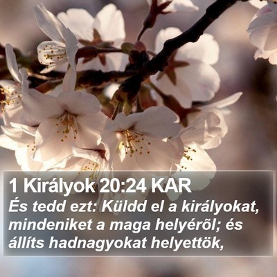 1 Királyok 20:24 KAR Bible Verse Image