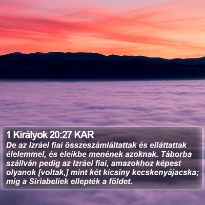 1 Királyok 20:27 KAR Bible Verse Image