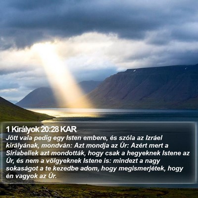 1 Királyok 20:28 KAR Bible Verse Image
