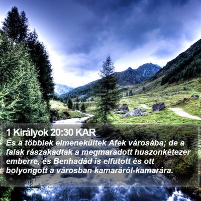 1 Királyok 20:30 KAR Bible Verse Image