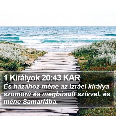 1 Királyok 20:43 KAR Bible Verse Image