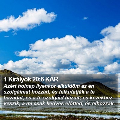 1 Királyok 20:6 KAR Bible Verse Image