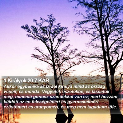 1 Királyok 20:7 KAR Bible Verse Image