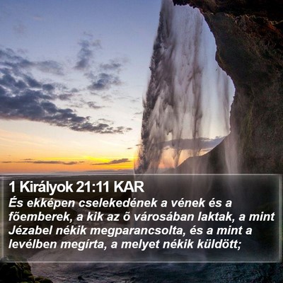 1 Királyok 21:11 KAR Bible Verse Image