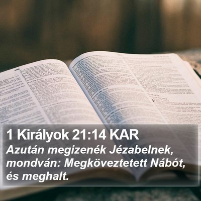 1 Királyok 21:14 KAR Bible Verse Image