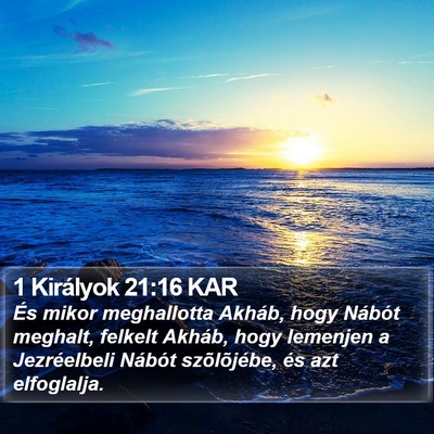 1 Királyok 21:16 KAR Bible Verse Image