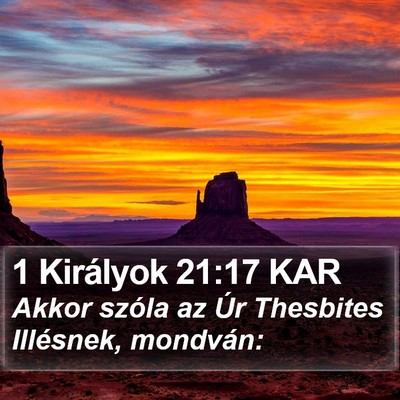 1 Királyok 21:17 KAR Bible Verse Image