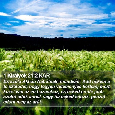1 Királyok 21:2 KAR Bible Verse Image