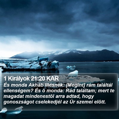 1 Királyok 21:20 KAR Bible Verse Image
