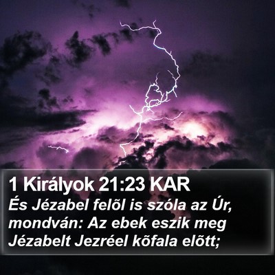 1 Királyok 21:23 KAR Bible Verse Image