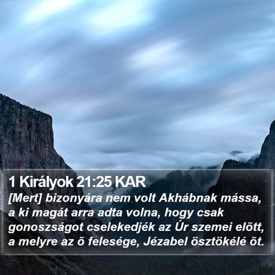 1 Királyok 21:25 KAR Bible Verse Image