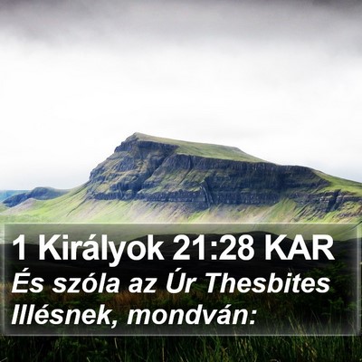1 Királyok 21:28 KAR Bible Verse Image