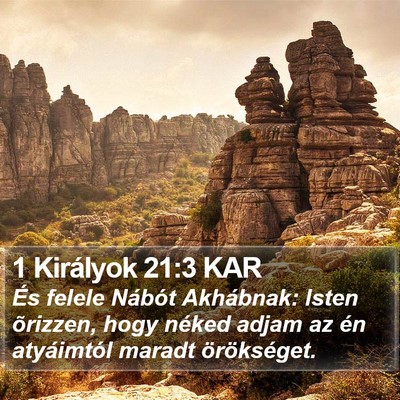 1 Királyok 21:3 KAR Bible Verse Image