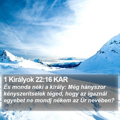 1 Királyok 22:16 KAR Bible Verse Image
