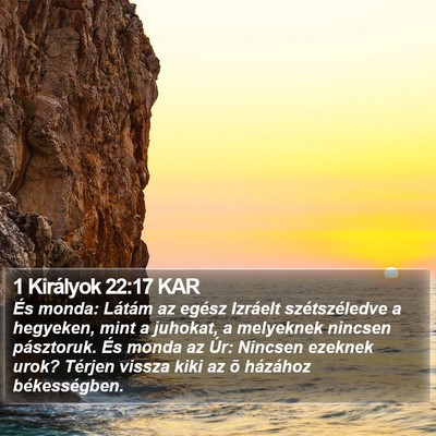 1 Királyok 22:17 KAR Bible Verse Image