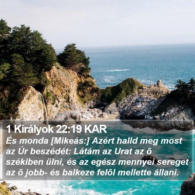 1 Királyok 22:19 KAR Bible Verse Image