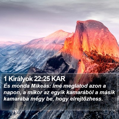 1 Királyok 22:25 KAR Bible Verse Image