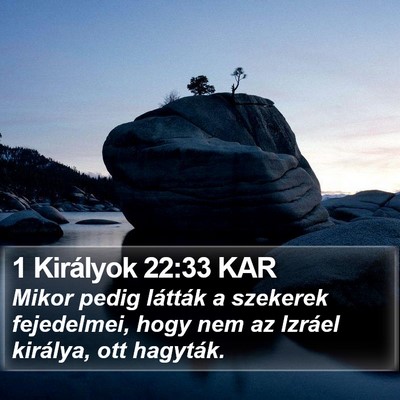 1 Királyok 22:33 KAR Bible Verse Image