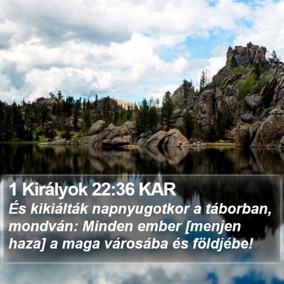 1 Királyok 22:36 KAR Bible Verse Image