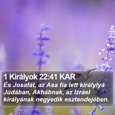 1 Királyok 22:41 KAR Bible Verse Image
