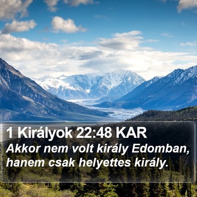 1 Királyok 22:48 KAR Bible Verse Image