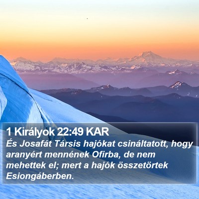 1 Királyok 22:49 KAR Bible Verse Image